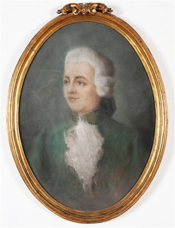 ARTISTA VENETO DEL XVIII SECOLO Ritratto di gentiluomo. pastelli colorati su...