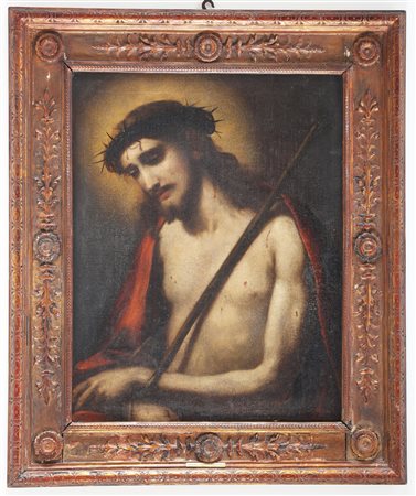 ARTISTA LOMBARDO DEL XVII SECOLO Cristo incoronato di spine. Olio su tela ....