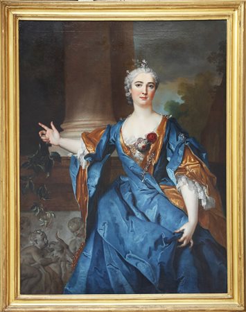 ARTISTA FRANCESE DEL XVIII SECOLO Gentildonna. olio su tela,. Cm 105,00 x...