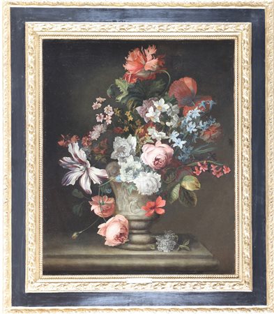 MONNOYER JEAN BAPTISTE (1636 - 1699) Natura morta di fiori. Olio su tela . Cm...