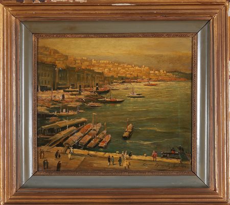 BENVENUTO GIACOMO Napoli. . 1884. Olio su tela. Cm 45,00 x 39,00. Firma, anno...