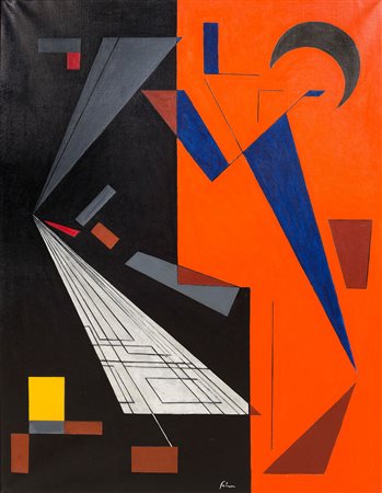 Albino Galvano (1907-1990), Verso occidente 1952, olio su tela, cm 130x100...
