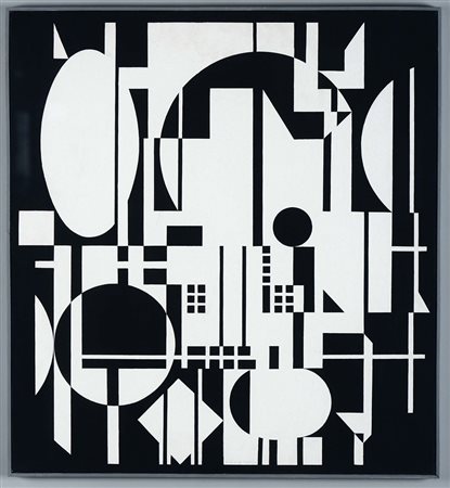 Victor Vasarely (1906-1997), Anadyr II, 1956/59, olio su tela, cm 65x60...