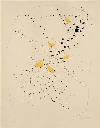 Lucio Fontana (1899-1968), Concetto spaziale, 1955, litografia originale con...
