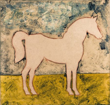 Mario Schifano (1934-1998), Senza Titolo, 1979-81, smalto su tela, cm.94x98...