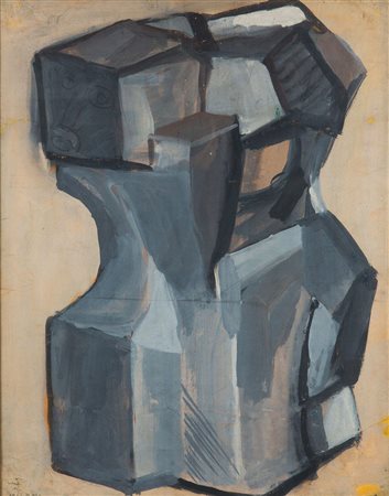 Umberto Milani (1912-1969), Senza Titolo, anni '50, olio su tela, cm 52x40...