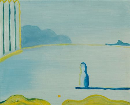 Virgilio Guidi (1892-1984), Bacino San Marco, olio su tela, cm 39,5x49,5...