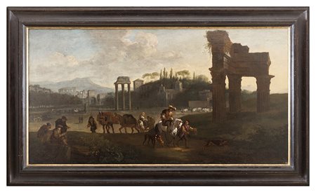 PIETER VAN LAER detto BAMBOCCIO Att.a., Haarlem 1599 - 1642, Foro Boario...