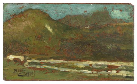 BEPPE CIARDI, Venezia 1875 - Quinto di Treviso 1932, Paesaggio, Olio su...