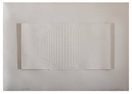 ENRICO CASTELLANI, Castelmassa 1930, Superficie bianca 1971, Impressione a...