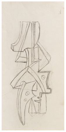 GINO SERVERINI, Cortona 1883 - Parigi 1966, Studio per scultura, 1962, Matita...