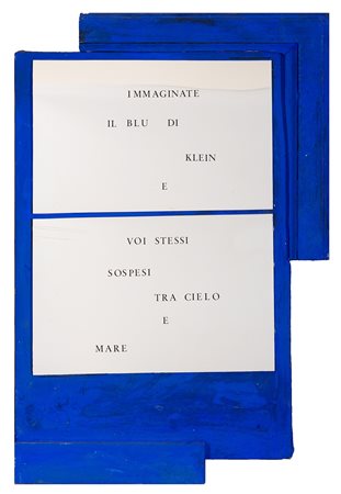 EMILIO LEOFREDDI, Roma 1958, Il blu di Klein 1994, Tecnica mista con specchi...