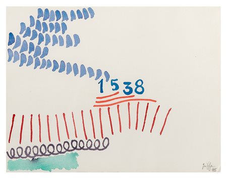 GIORGIO GRIFFA , Torino 1936, Senza titolo 1995, Acquerello su carta cm 25 x...