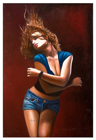 ANTONIO SCIACCA, Catania 1957, Ibiza, Olio su tela cm 90 x 60, Titolo in...