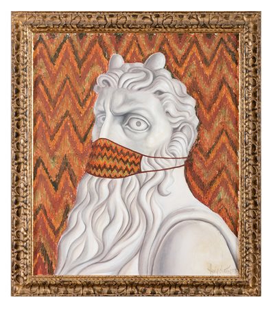 ANGELINA KUZMANOVIC, Negotin 1968, Precauzione griffata 2003, Olio su tela cm...