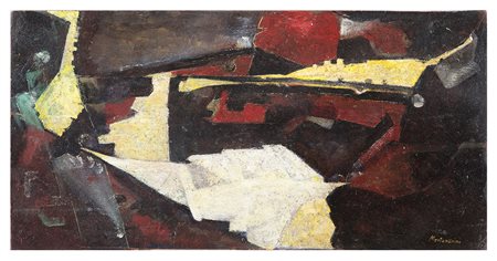 LUIGI MONTANARINI, Firenze 1906 - Roma 1998, Astratto 1948 ca., Olio su...