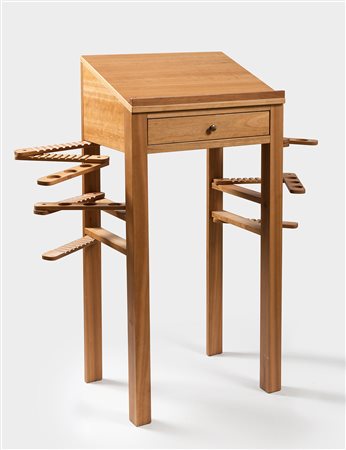 ALIGHIERO BOETTI, Torino 1940 - Roma 1994, Leggi 1991, Leggio in ciliegio ex...