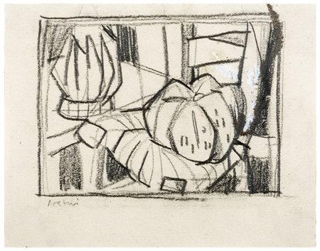 GUALTIERO NATIVI, Pistoia 1921 - Greve in Chianti 1999 , Natura morta 1947,...