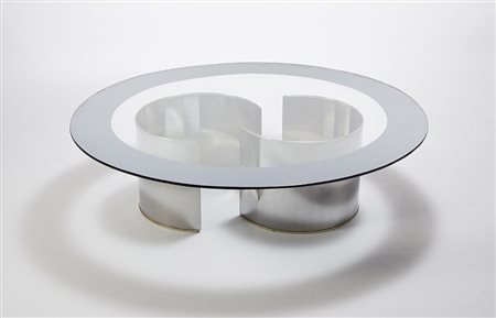 Luigi Caccia Dominioni (1913) Tavolo da salotto modello "Fascia Specchiata"....