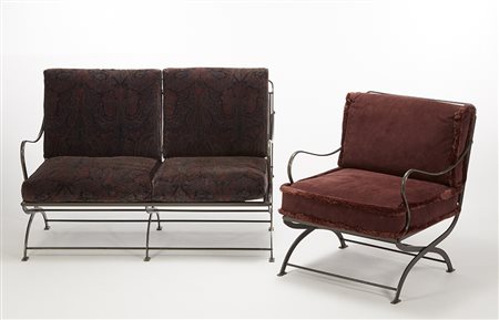 Luigi Caccia Dominioni (1913) Divano e poltrona della serie "Nonaro"....