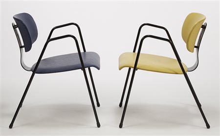 Willy Van Der Meeren ( 1923 - 2002) Due poltroncine modello "F1". Produzione...