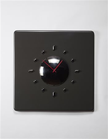 Luigi Caccia Dominioni (1913) (attribuito) Orologio da parete in legno e...