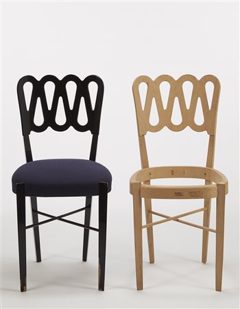 Gio Ponti (Milano 1891 - 1979) Due sedie modello "969". Produzione Montina,...