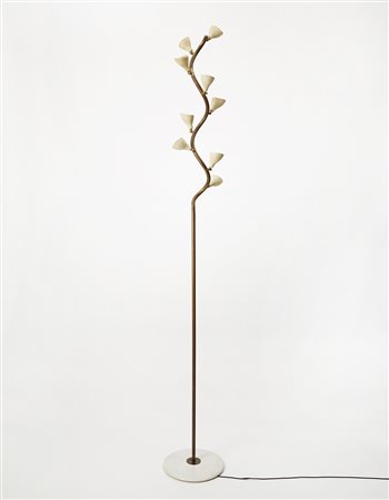 Gino Sarfatti ( 1912 - 1985) Lampada da terra a nove luci modello "1034"....