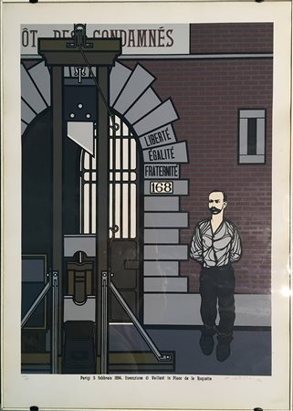 Flavio Costantini "Esecuzione di Vaillant in Place de la Roquette" - Stampa...