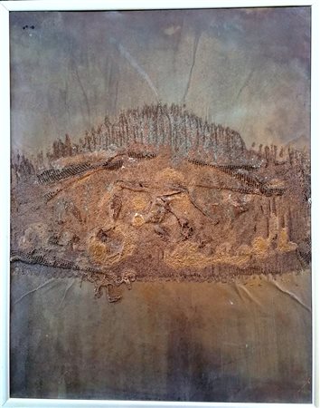 Darton Watkins (attribuito) "s.tit." - Applicazioni su cartone - cm 37x29 -...