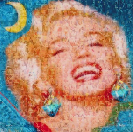 Maria Murgia "Omaggio a Marilyn Monroe" - 2015 - Fotomosaico - cm 50x50 -...