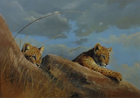 Marco Ramasso "Noi due come loro liberi e felici insieme" - 1966 - Olio su...