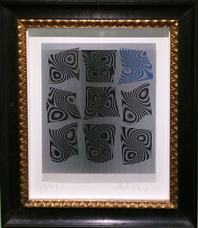 Alberto Biasi "Prova d'autore" - Serigrafia su doppio metacrilato - es. 3/VI...