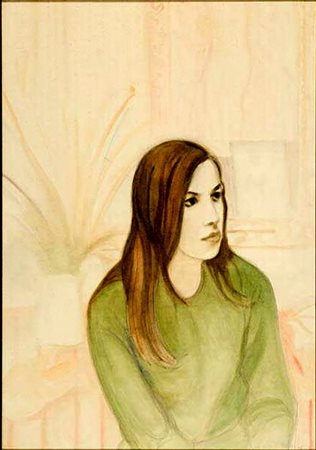 Francesco Menzio "La modella" - Tecnica mista su carta - cm 100x70 - Prov....