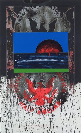 Franco Angeli "s.tit." - Smalto su tela - cm 100x60 - Archivio su foto