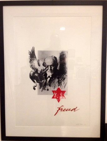 Vettor Pisani "s.tit." - collage su carta - cm 100x70 - Firma in basso dx