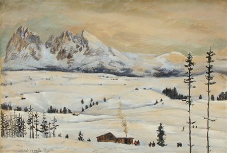 Michele Cascella "s.tit." 1939 - Tecnica mista su carta incollata su tavola -...