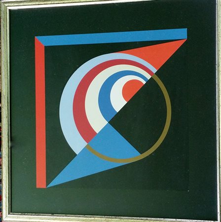 Nicolay Diulgheroff "Direttrici rosso-blu a espansione circolare" 1972 - Tav....
