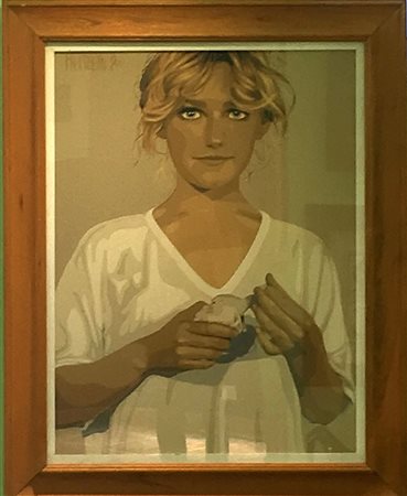 Guglielmo Meltzeid "Antonella" 1980 - Acrilico su tela - cm 80x60 - Firma in...