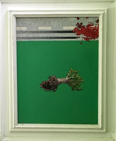 Elio Torriero Torrieri "L'incidente" 1972 - Acrilico su tela - cm 45x35 -...