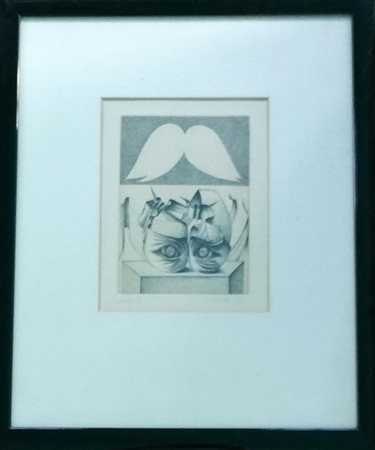 Wolfgang Hutter "Der Vergessen" 1967 -Acquaforte - Es. 162/175 - cm 17x12,5 -...