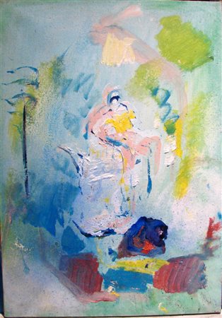 Ernesto Treccani,"Vecchia caffettiera" acrilico su tela cm 40x30,Autentica...