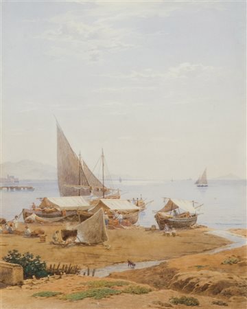 SALOMON CORRODI Fehraltorf (Svizzera) 1810 - Como 1892 La Riviera di Levante...