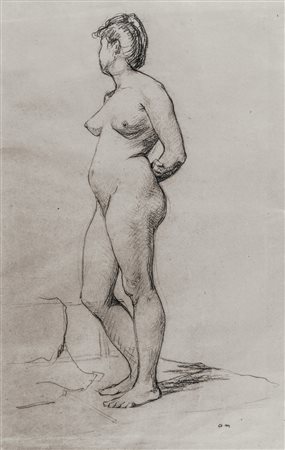 ALBERT MARQUET Bordeaux 1875 – Parigi 1947 Nudo di donna Carboncino su carta...