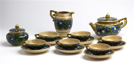 SIPLA CROCIFISSO - ROMA Servizio da tè composto da sei tazzine con piattino,...