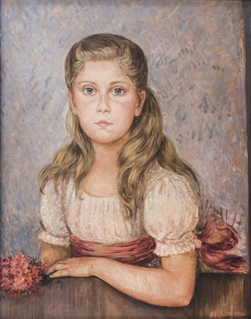 FELICITA FRAI Praga 1909 - Milano 2010 Ritratto di bambina, 1950 Olio su...