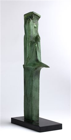 DUILIO CAMBELLOTTI Roma 1876 - 1960 Cibele Scultura in bronzo patinato verde...