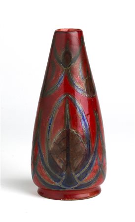 GALILEO CHINI Firenze, 1873 - 1956 Vaso troncoconico con scarabei, 1906 - 19...