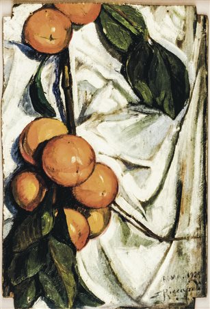 ELEUTERIO RICCARDI Colfelice 1884 - Roma 1963 Natura morta con frutta, 1925...