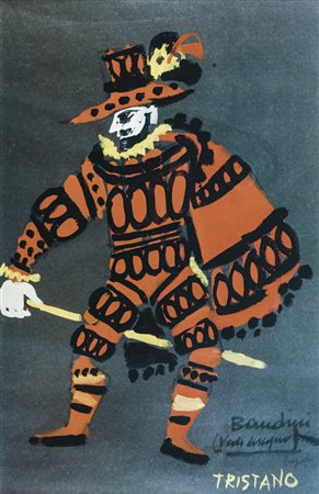 EMANUELE LUZZATI Genova 1921 – 2007 Tristano (bozzetto per costume di scena)...